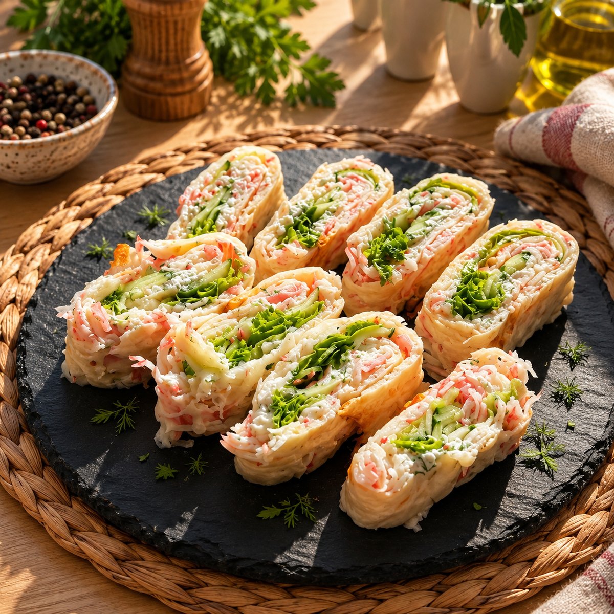 Крабовый рулет без муки